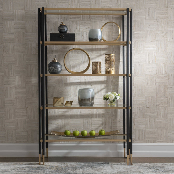 UTTERMOST KENTMORE MODERN ETAGERE - Cabinets & Bar