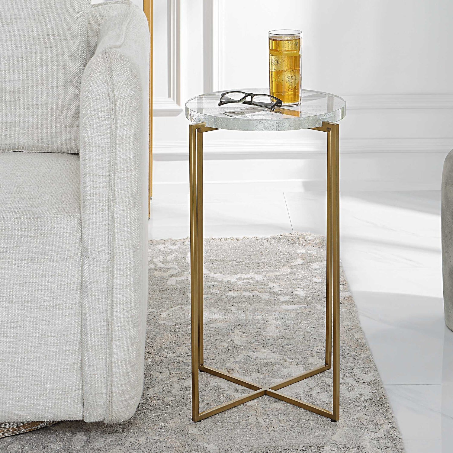 UTTERMOST STAR-CROSSED ACCENT TABLE - Side