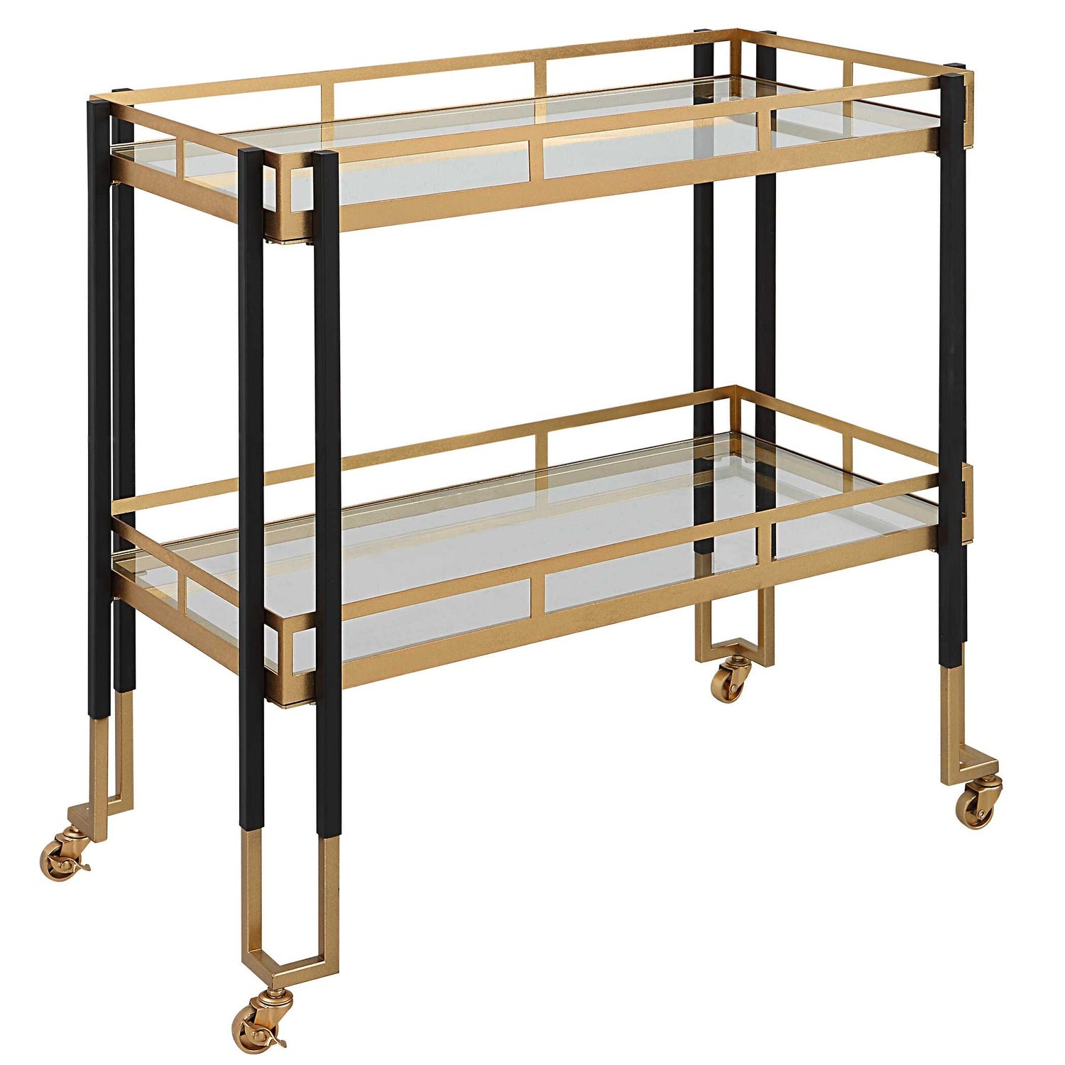 UTTERMOST KENTMORE MODERN BAR CART - Cabinets & Bar