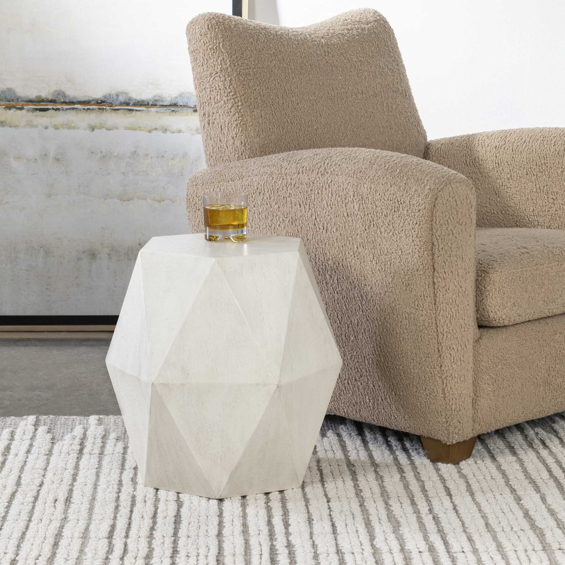 UTTERMOST VOLKER GEOMETRIC ACCENT TABLE - Side