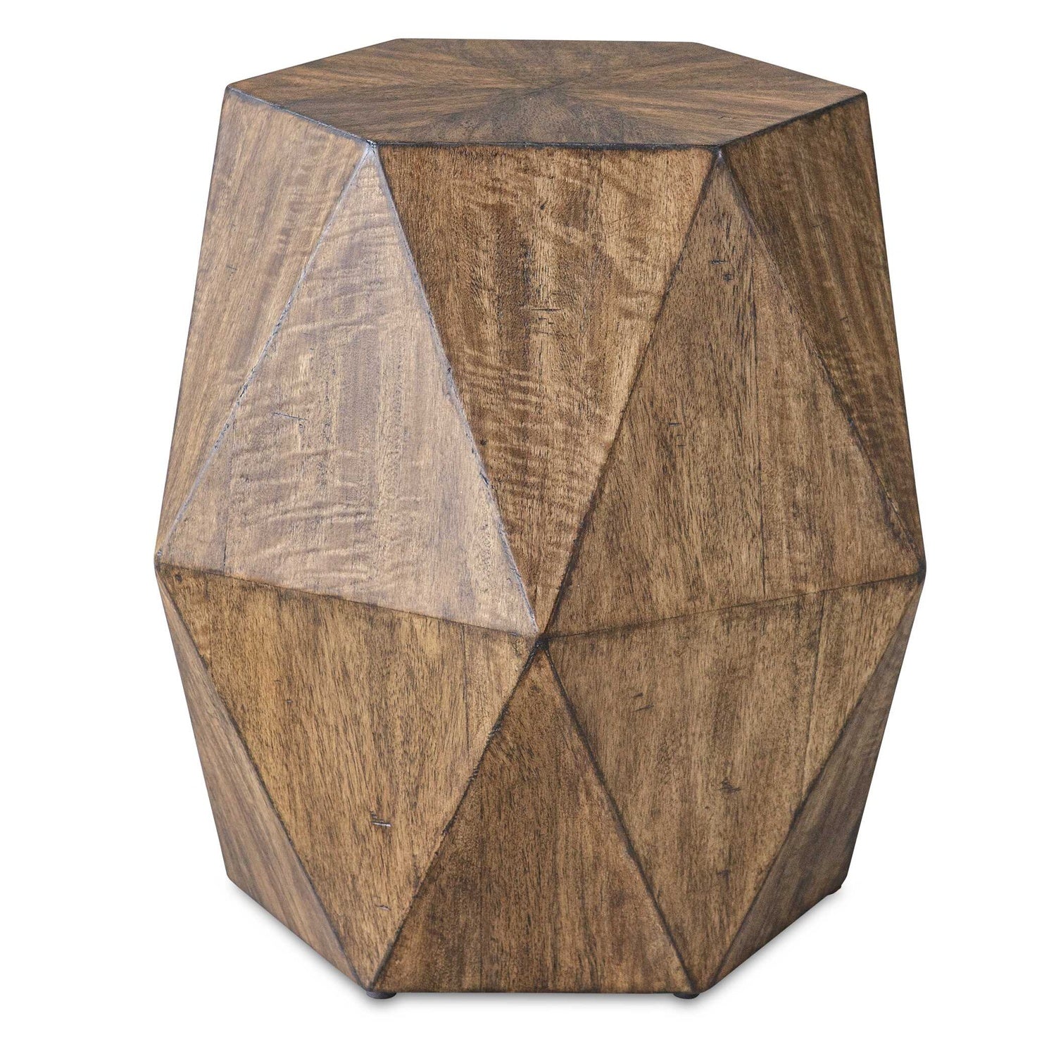 UTTERMOST VOLKER HONEY GEOMETRIC ACCENT TABLE - Side
