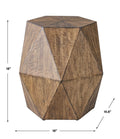 UTTERMOST Volker Honey Geometric Accent Table - Side