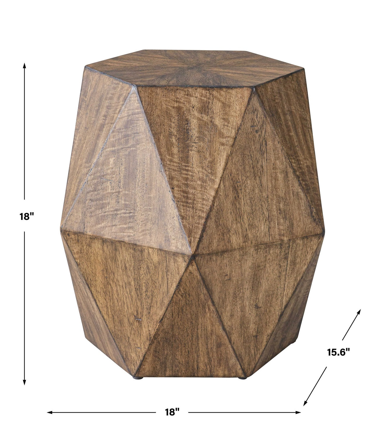 UTTERMOST VOLKER HONEY GEOMETRIC ACCENT TABLE - Side