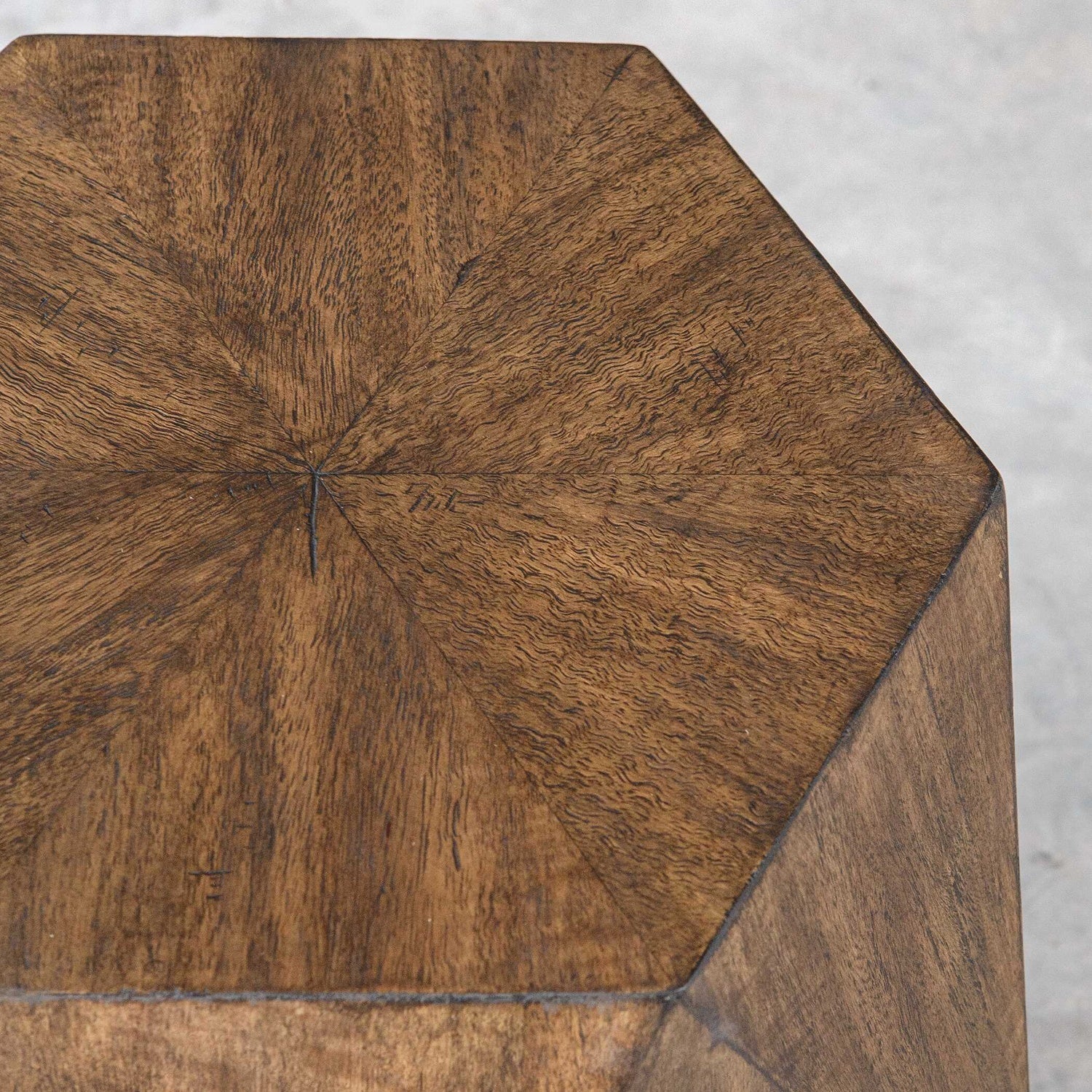 UTTERMOST VOLKER HONEY GEOMETRIC ACCENT TABLE - Side
