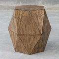 UTTERMOST VOLKER HONEY GEOMETRIC ACCENT TABLE - Side