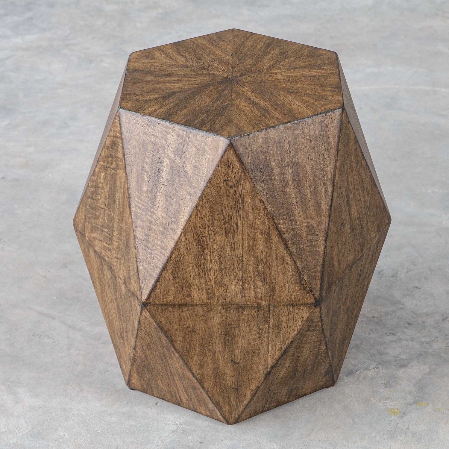 UTTERMOST VOLKER HONEY GEOMETRIC ACCENT TABLE - Side