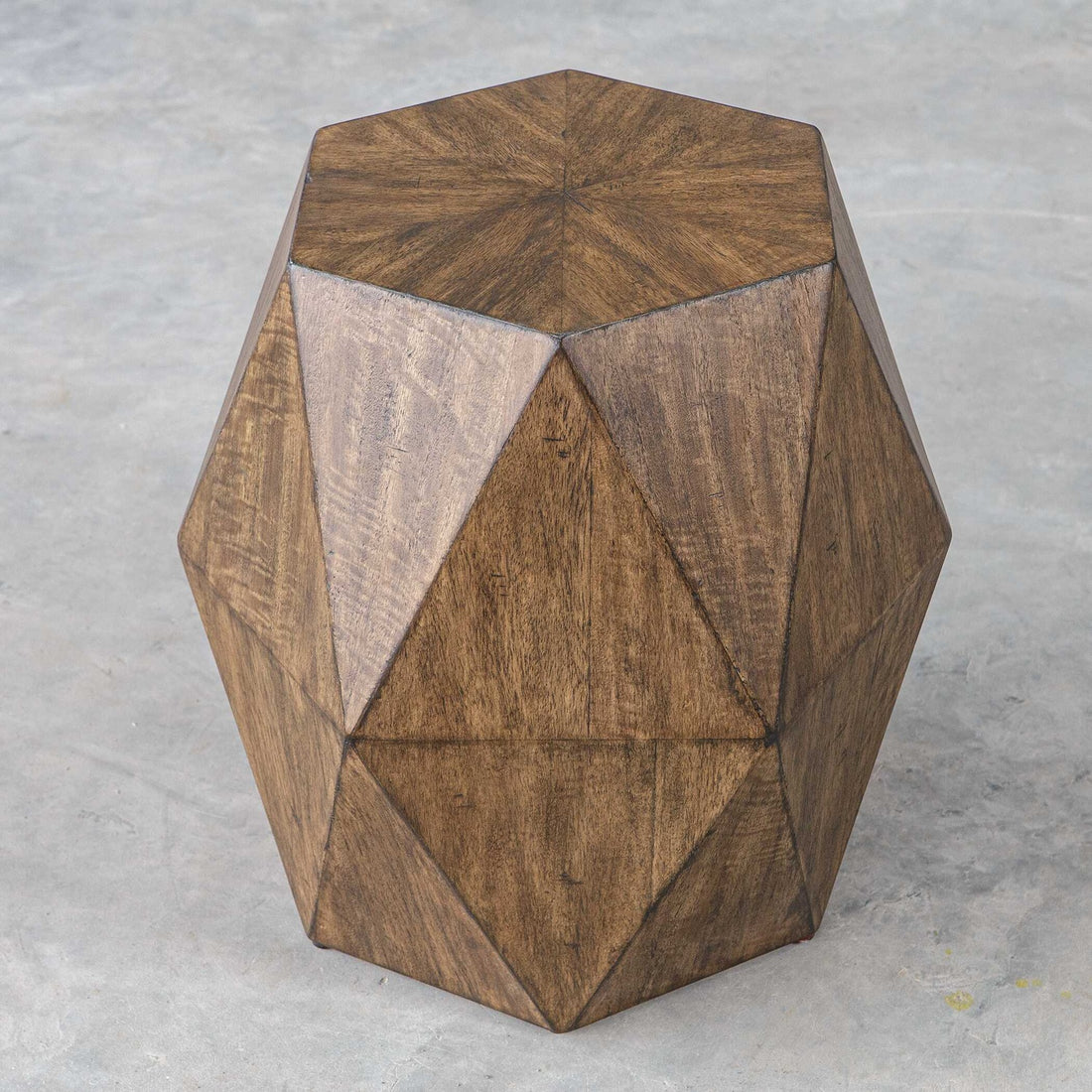 UTTERMOST Volker Honey Geometric Accent Table - Side