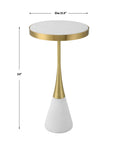 UTTERMOST Apex Concrete Accent Table - Side