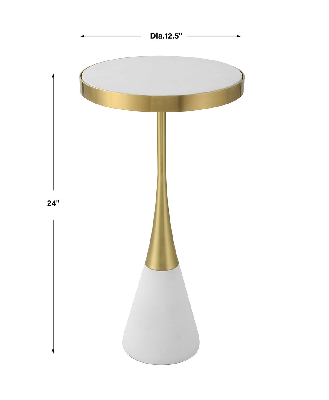 UTTERMOST APEX CONCRETE ACCENT TABLE - Side