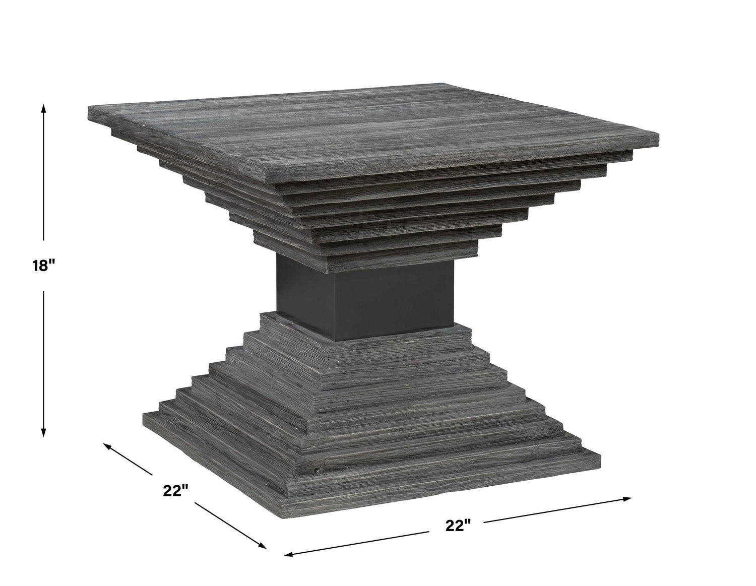 UTTERMOST ANDES GEOMETRIC ACCENT TABLE - Side