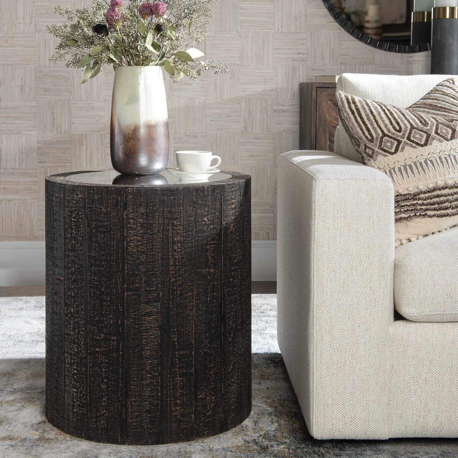 UTTERMOST SEQUOIA DRUM TABLE - Side
