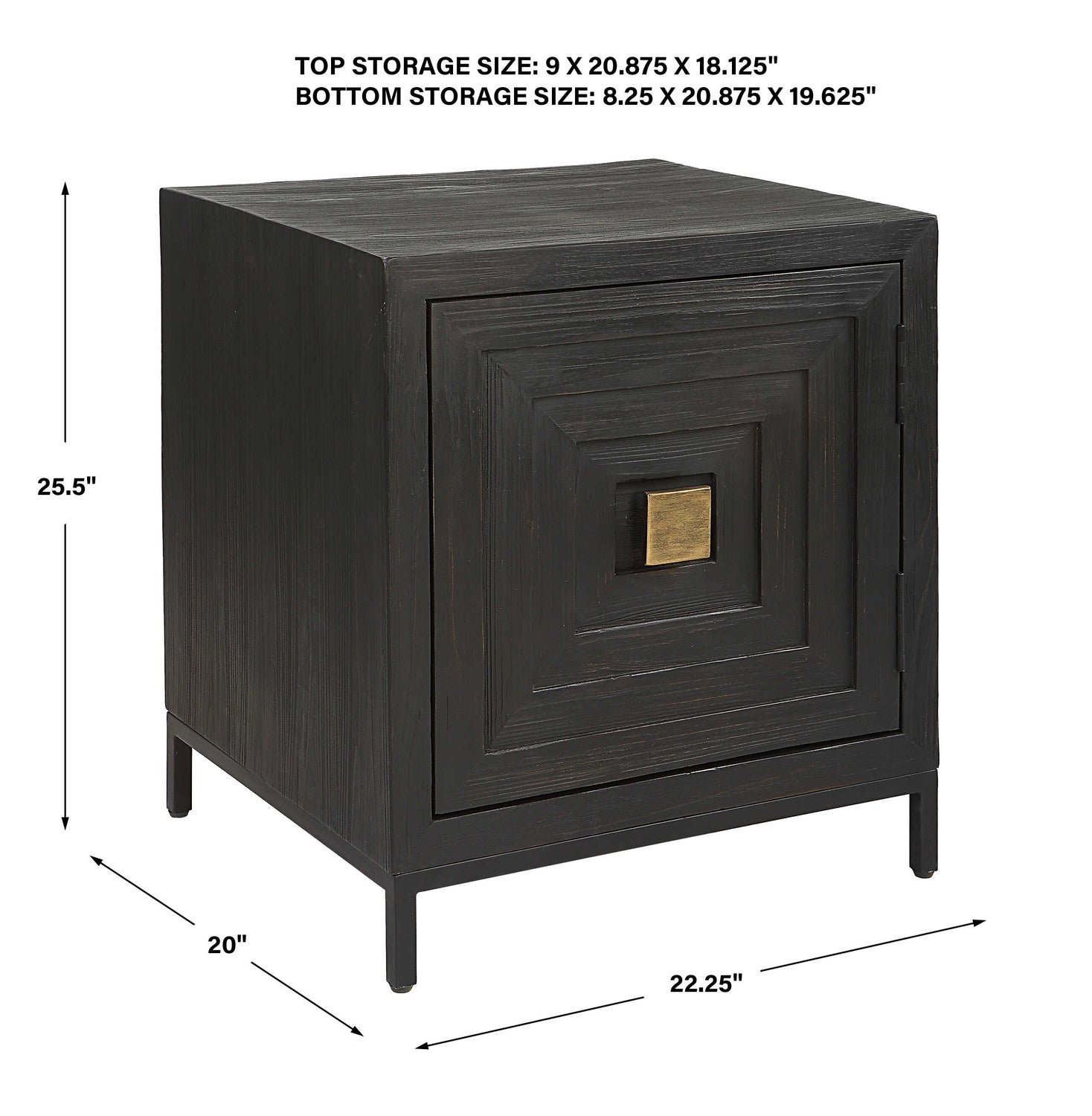UTTERMOST Aiken Geometric Cabinet / End Table - Cabinets & Bar