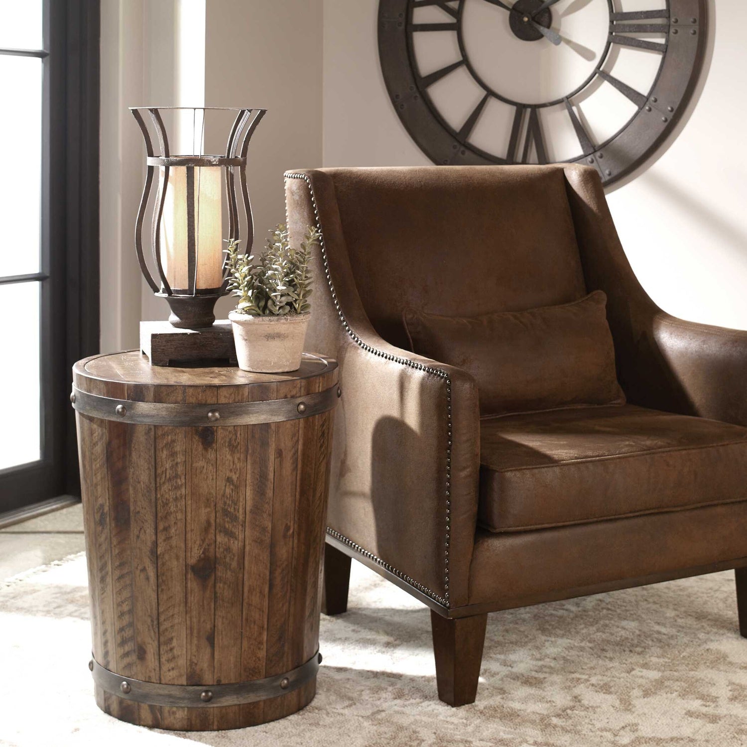 UTTERMOST Ceylon Wine Barrel Side Table - Side