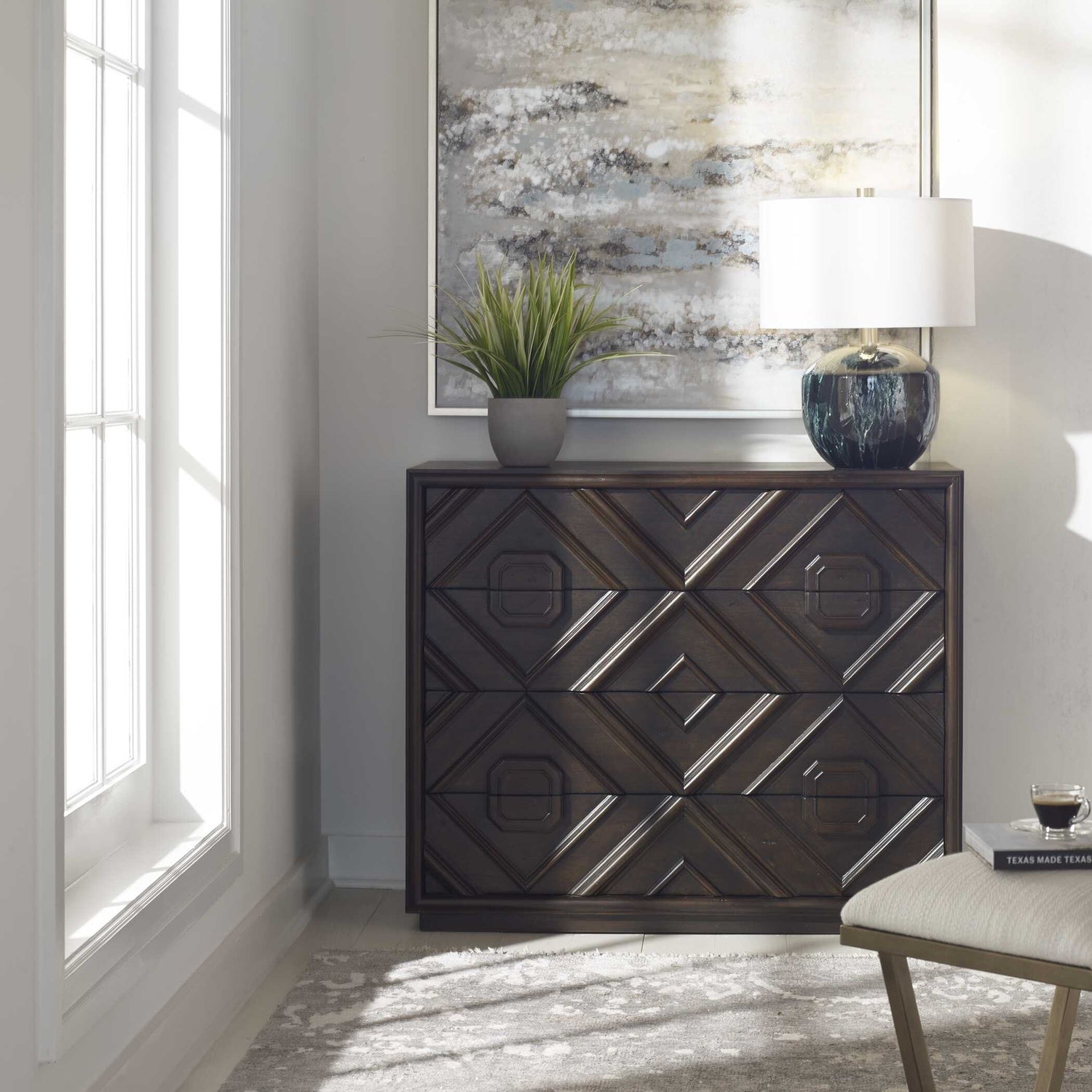 UTTERMOST MINDRA DRAWER CHEST - Benches, Ottoman, Stools
