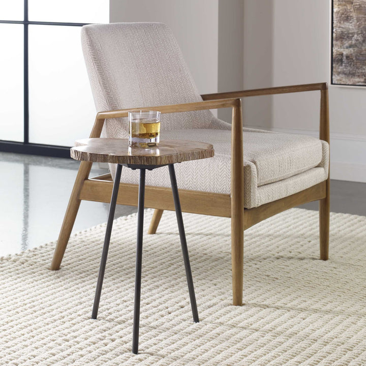 UTTERMOST Mircea Petrified Accent Table - Side