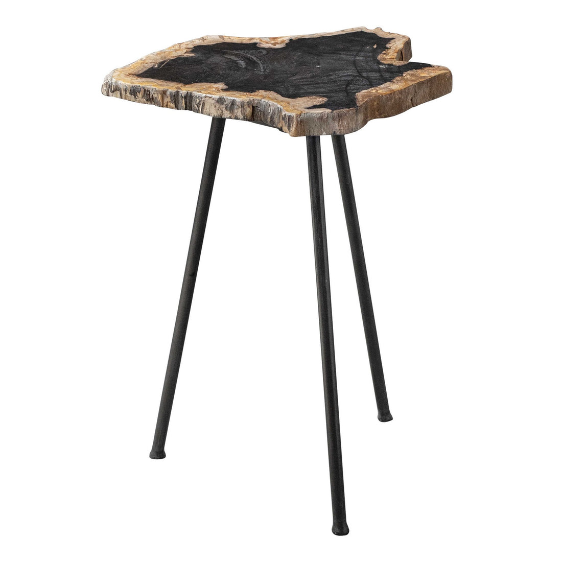 UTTERMOST MIRCEA PETRIFIED ACCENT TABLE - Side