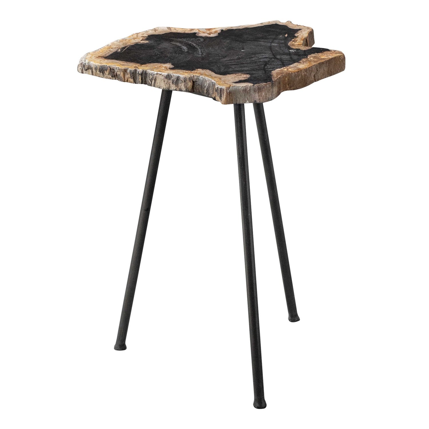 UTTERMOST MIRCEA PETRIFIED ACCENT TABLE - Side