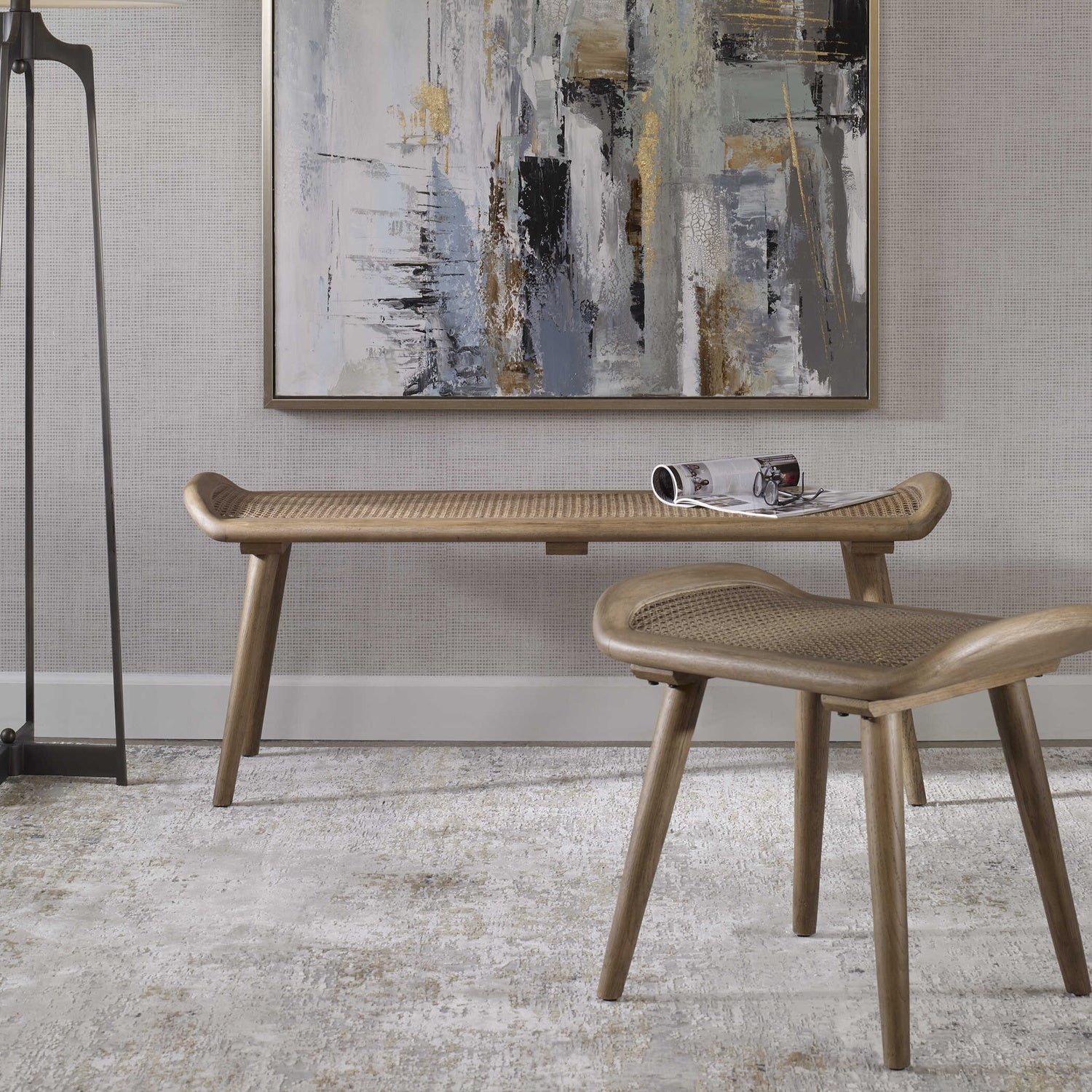 UTTERMOST Arne Scandinavian Bench - Benches, Ottoman, Stools