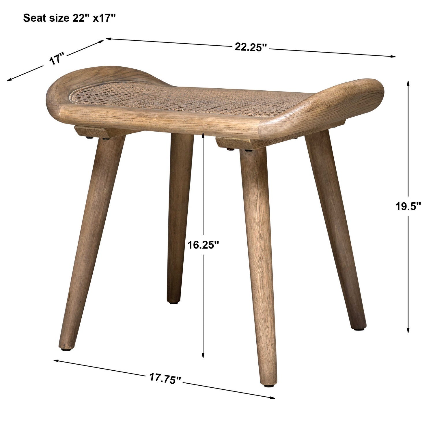 UTTERMOST Arne Scandinavian Bench - Benches, Ottoman, Stools