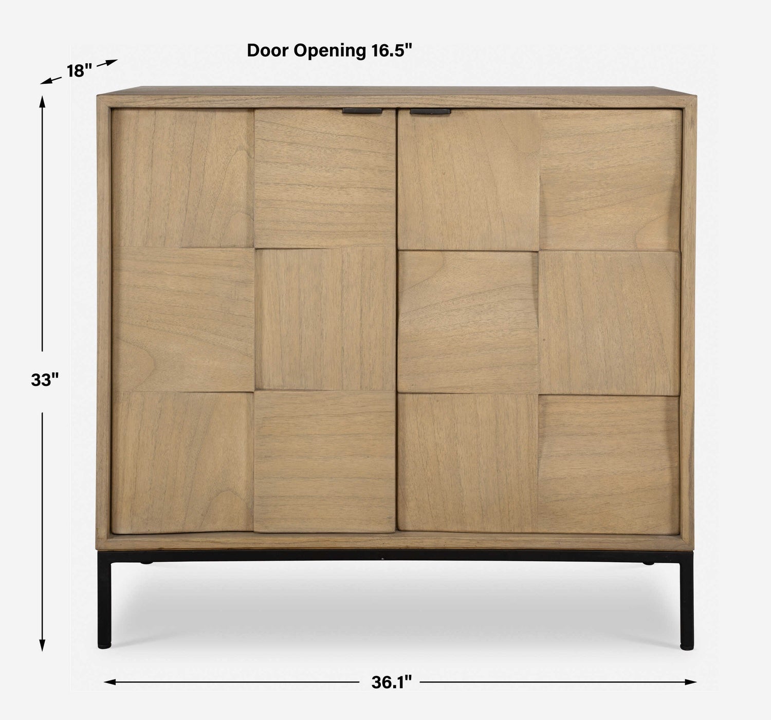 UTTERMOST LORENZO GEOMETRIC 2 DOOR CABINET - Cabinets & Bar