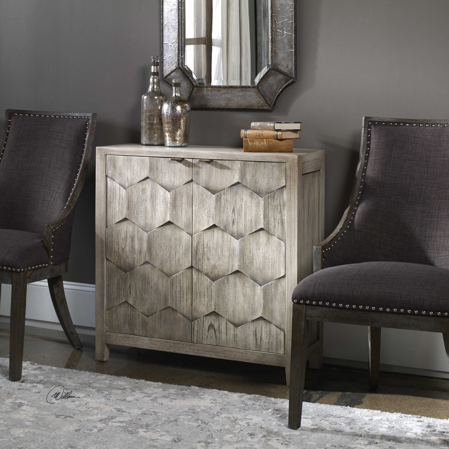 UTTERMOST Catori Smoked Console Cabinet - Consoles