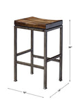 UTTERMOST Beck Industrial Bar Stool - Benches, Ottoman, Stools