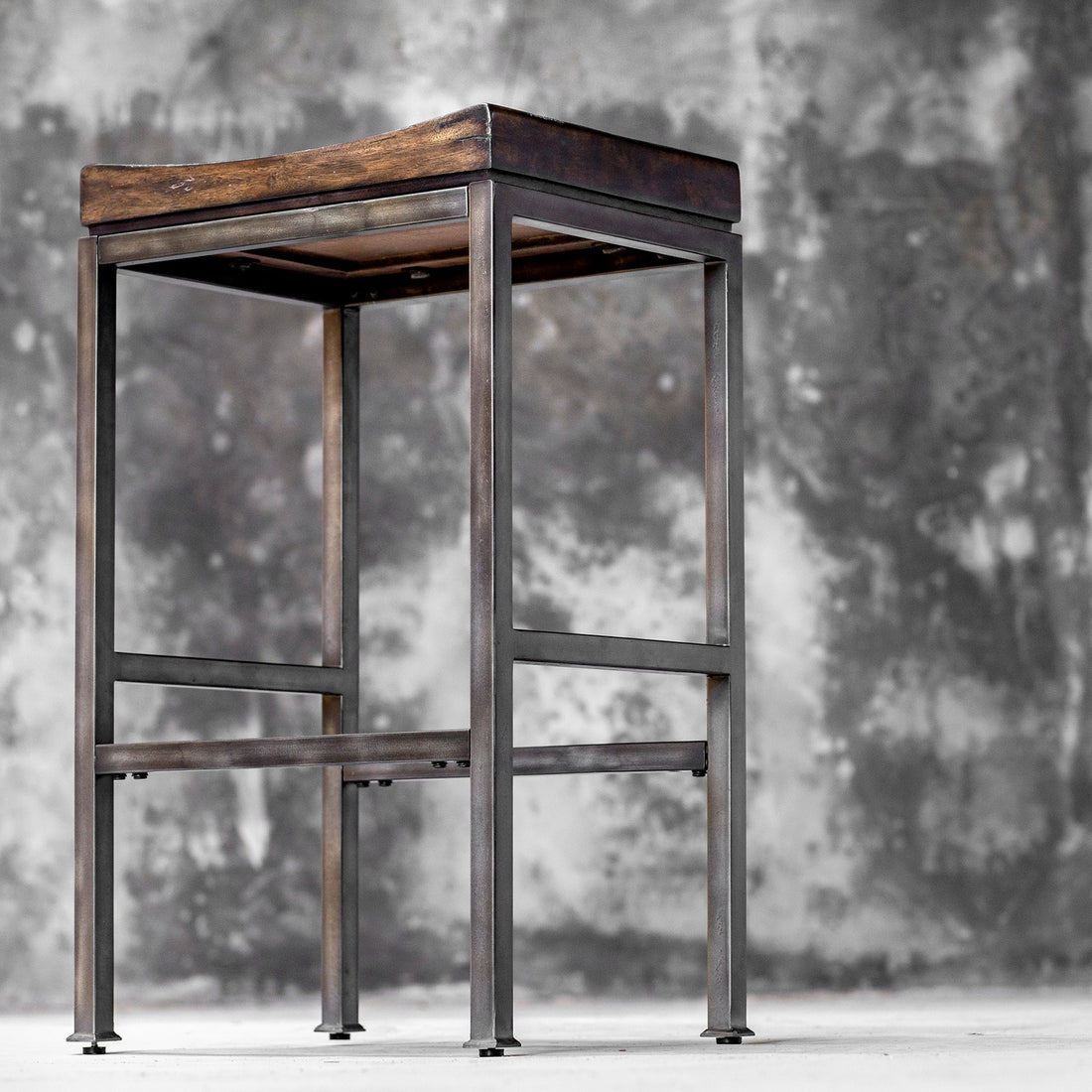 UTTERMOST Beck Industrial Bar Stool - Benches, Ottoman, Stools