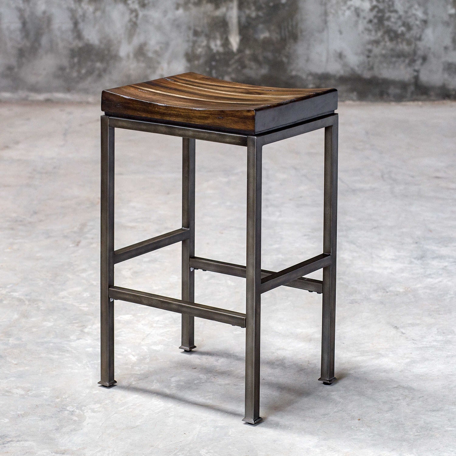 UTTERMOST Beck Industrial Bar Stool - Benches, Ottoman, Stools