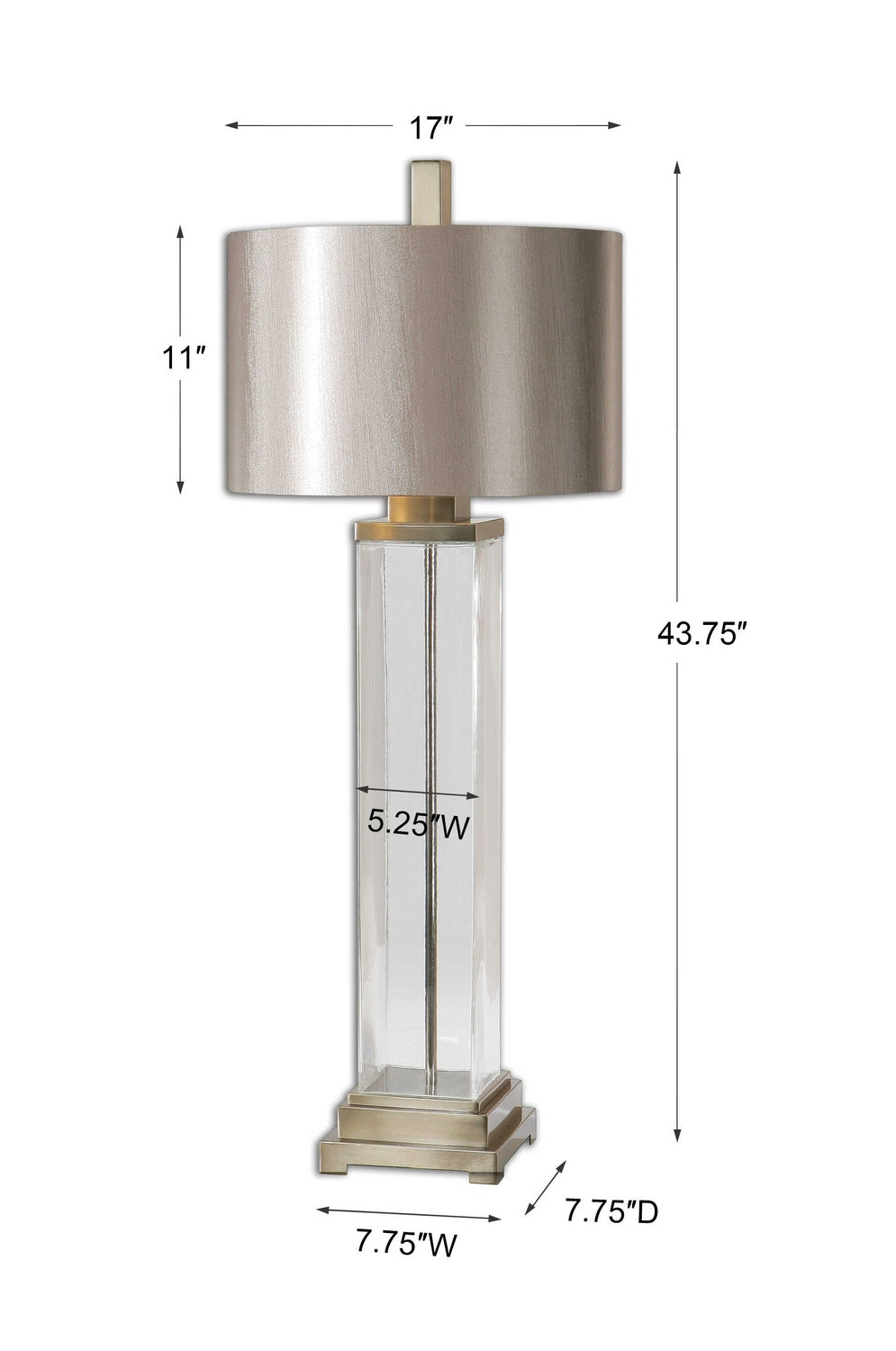 UTTERMOST, DRUSTAN CLEAR TABLE LAMP, TABLE LAMPS