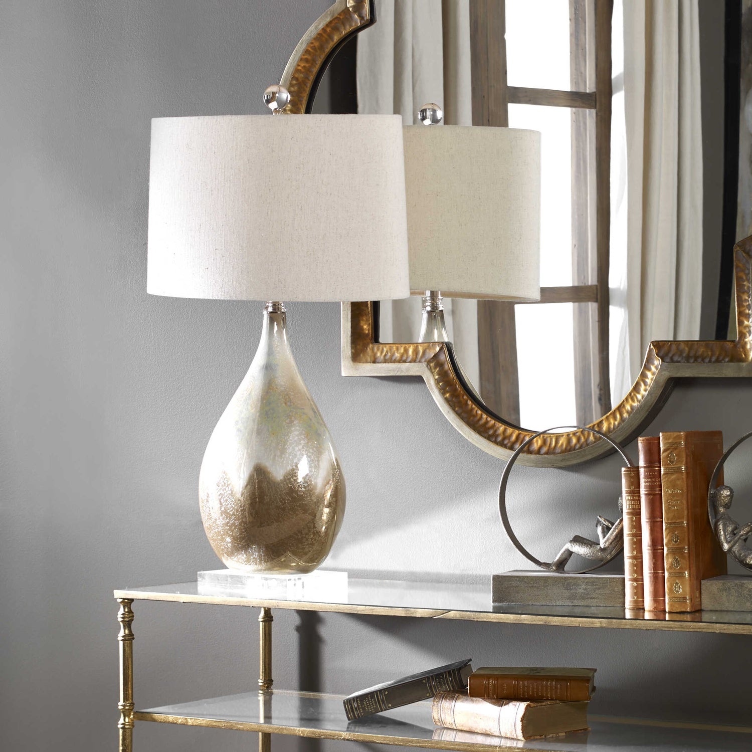 UTTERMOST, FLAVIAN GLAZED LAMP, TABLE LAMPS