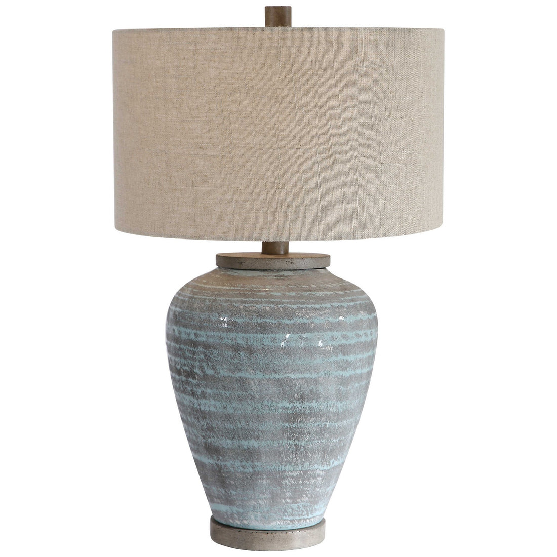 UTTERMOST, Pelia Light Aqua Table Lamp, TABLE LAMPS