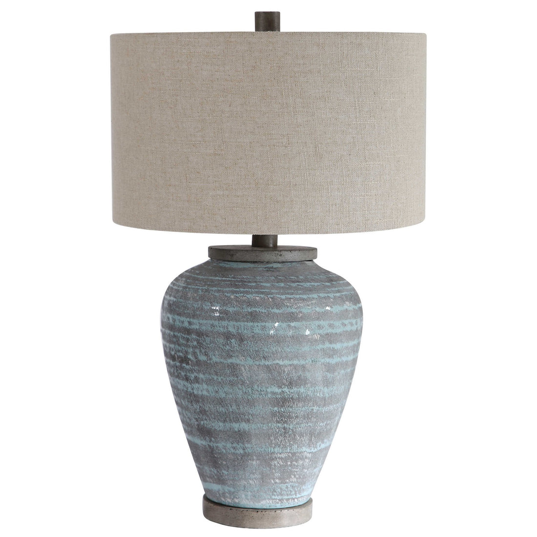 UTTERMOST, Pelia Light Aqua Table Lamp, TABLE LAMPS