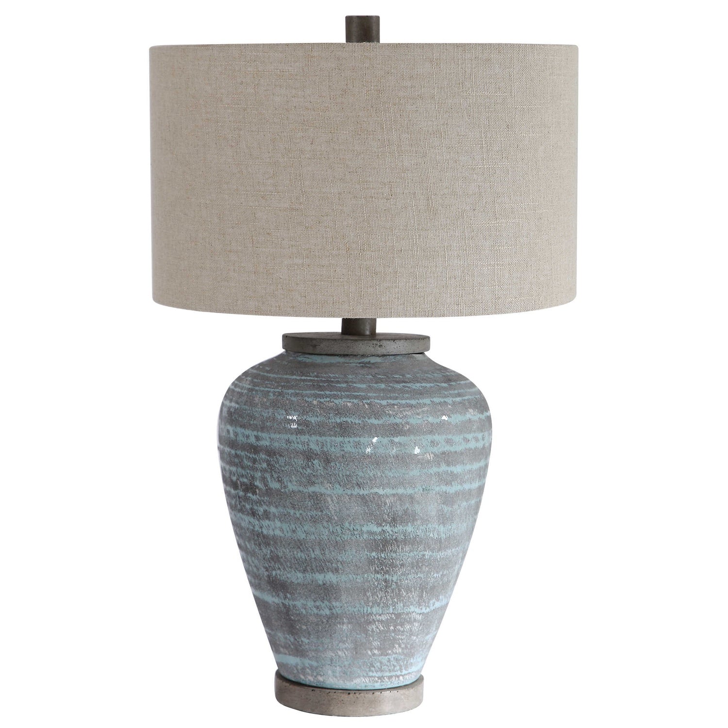 UTTERMOST, Pelia Light Aqua Table Lamp, TABLE LAMPS
