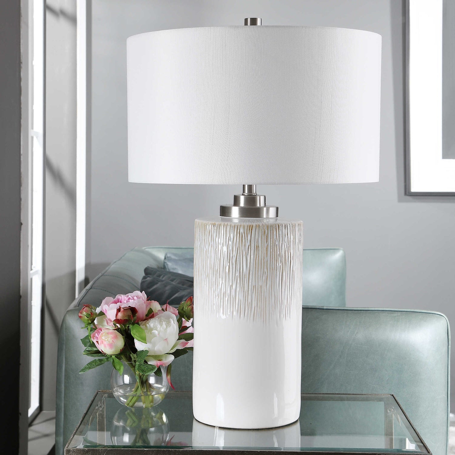 UTTERMOST, GEORGIOS CYLINDER TABLE LAMP, TABLE LAMPS