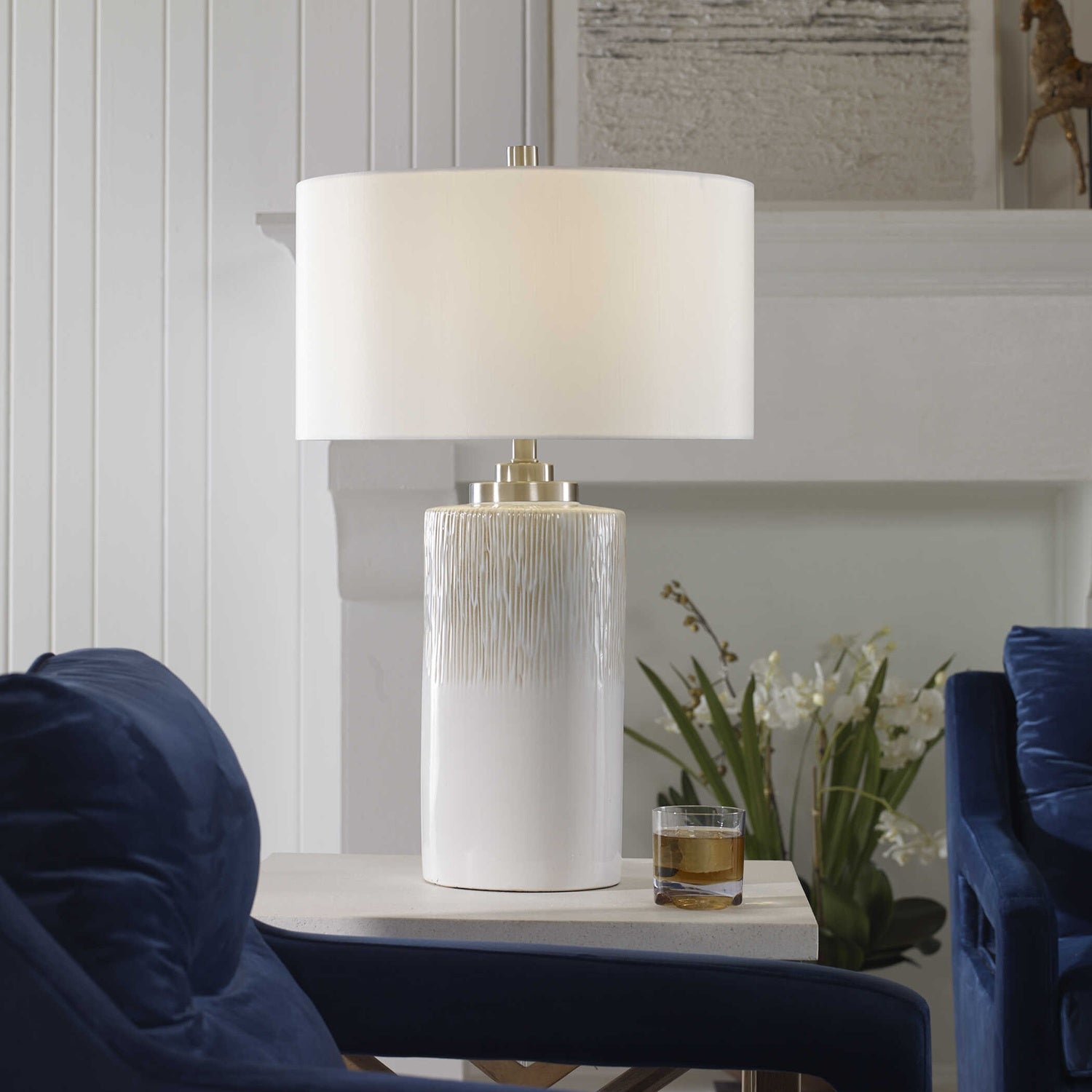 UTTERMOST, GEORGIOS CYLINDER TABLE LAMP, TABLE LAMPS