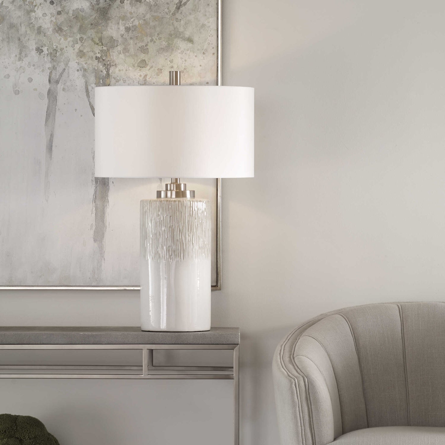 UTTERMOST, GEORGIOS CYLINDER TABLE LAMP, TABLE LAMPS