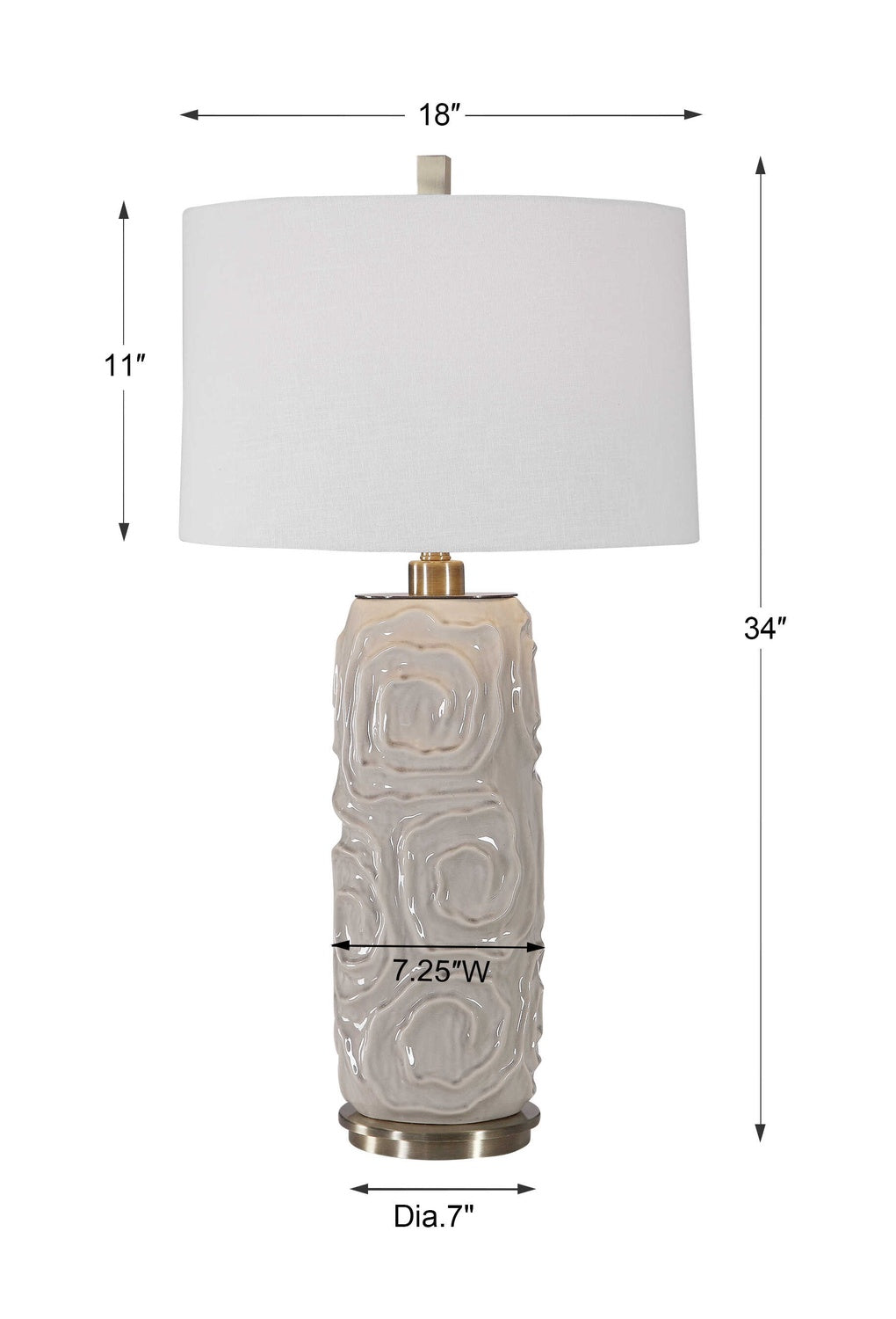 UTTERMOST, Zade Warm Table Lamp, TABLE LAMPS