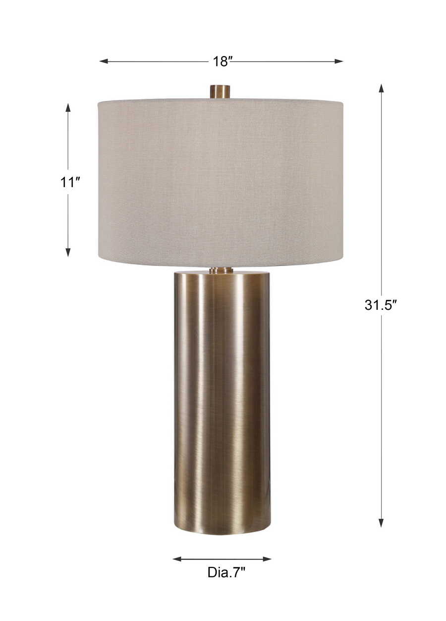 UTTERMOST, Taria Brushed Table Lamp, TABLE LAMPS