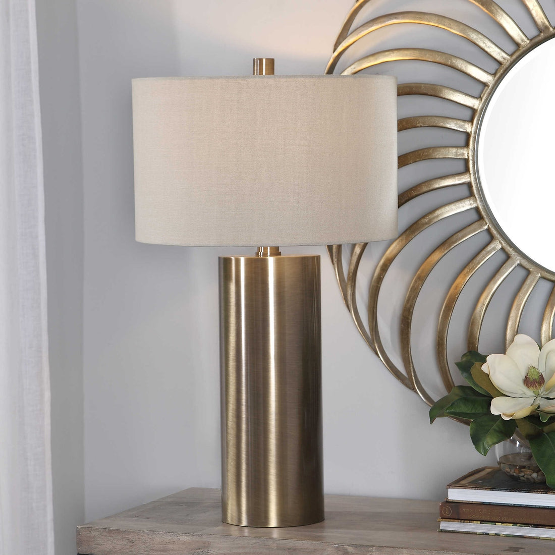 UTTERMOST, Taria Brushed Table Lamp, TABLE LAMPS