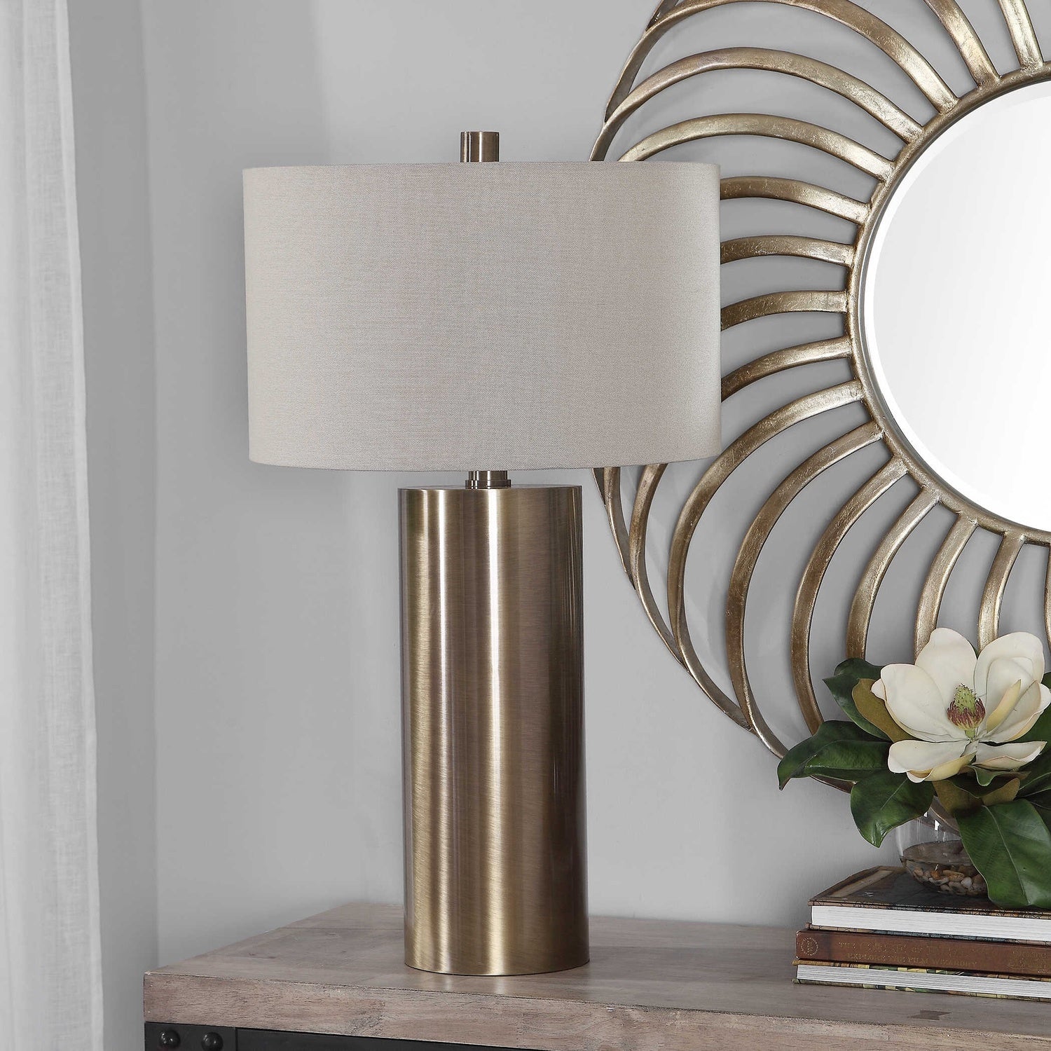 UTTERMOST, Taria Brushed Table Lamp, TABLE LAMPS