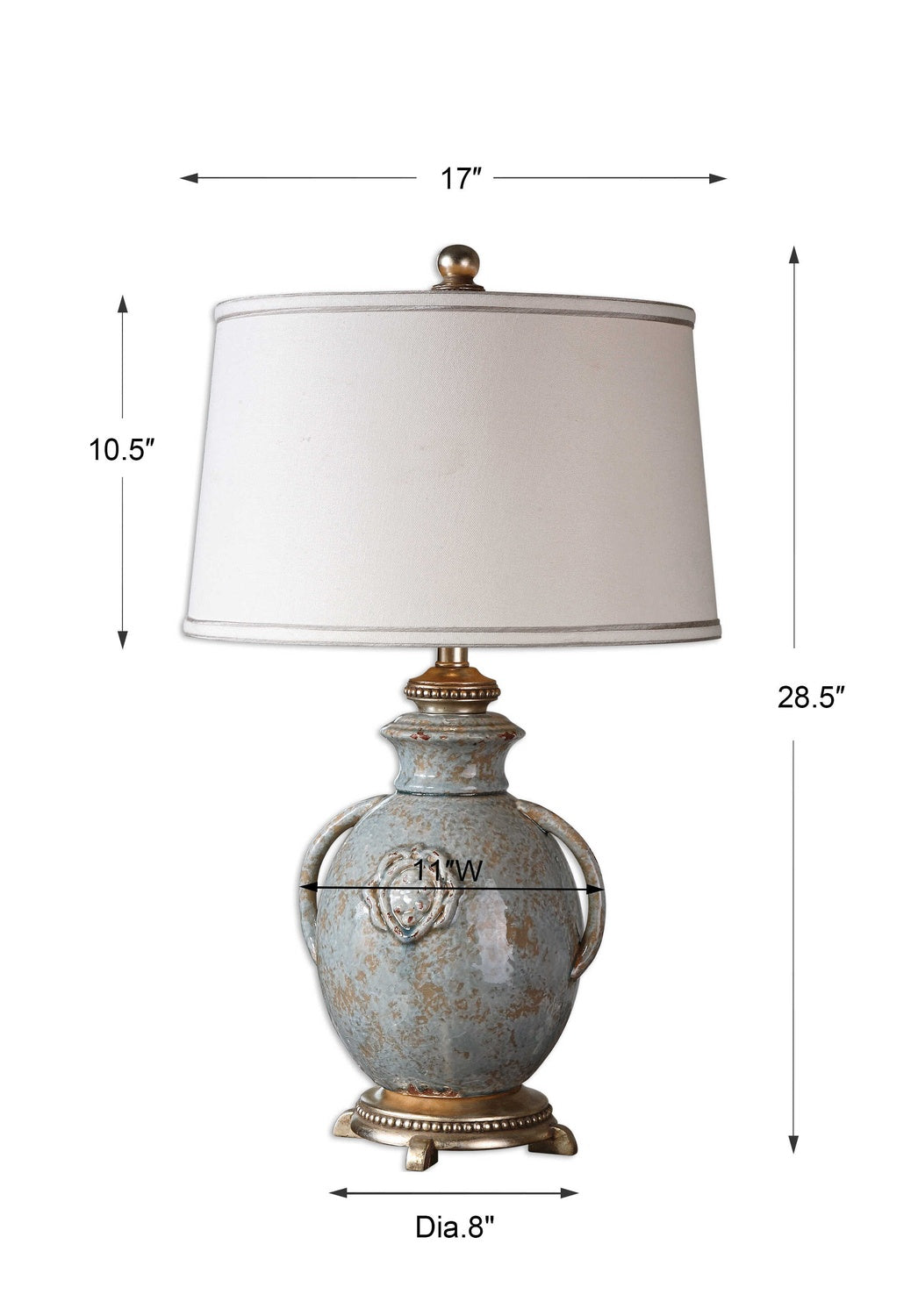 UTTERMOST, CANCELLO GLAZE LAMP, TABLE LAMPS