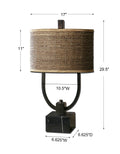 UTTERMOST, Stabina Metal Table Lamp, TABLE LAMPS