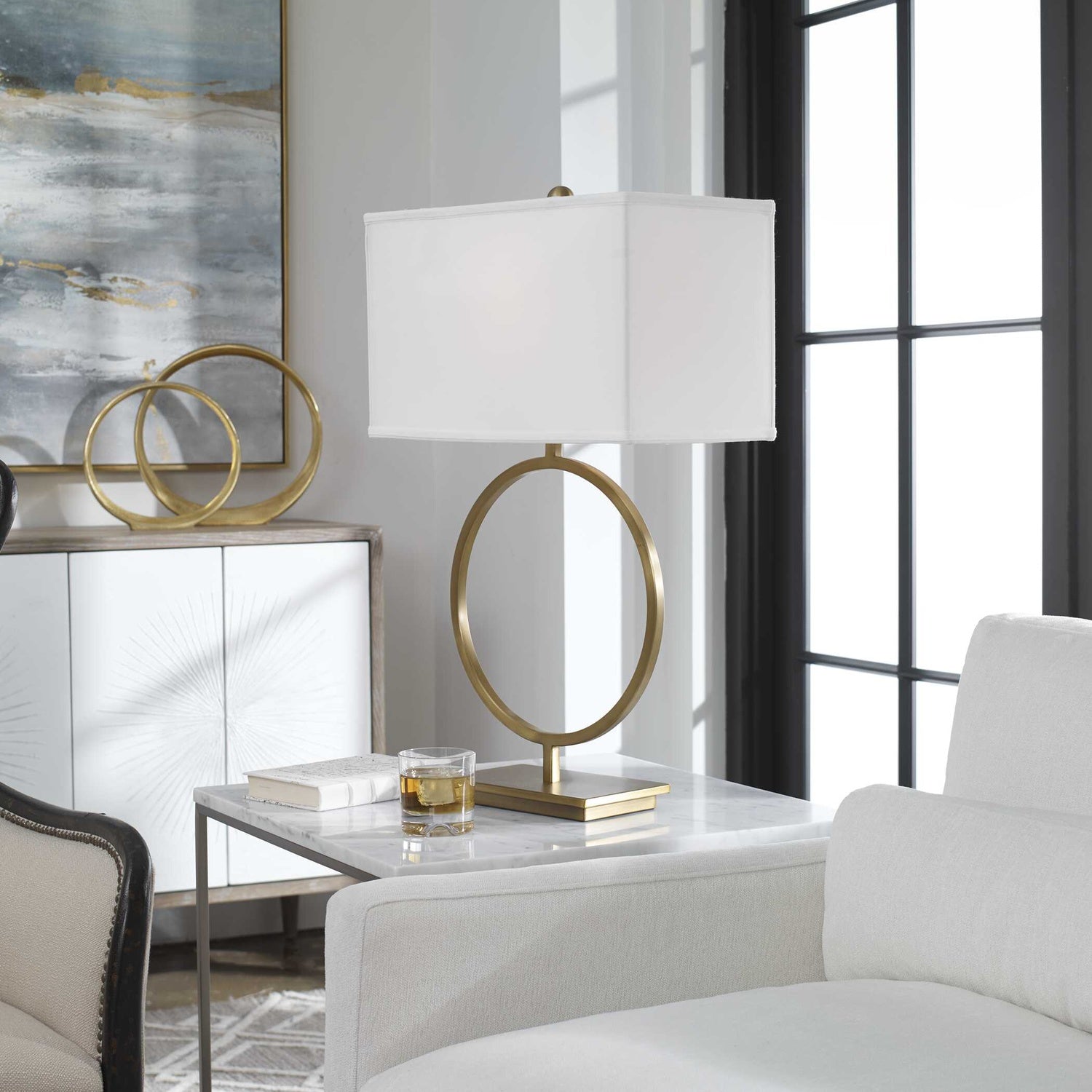 UTTERMOST, DUARA CIRCLE TABLE LAMP, TABLE LAMPS