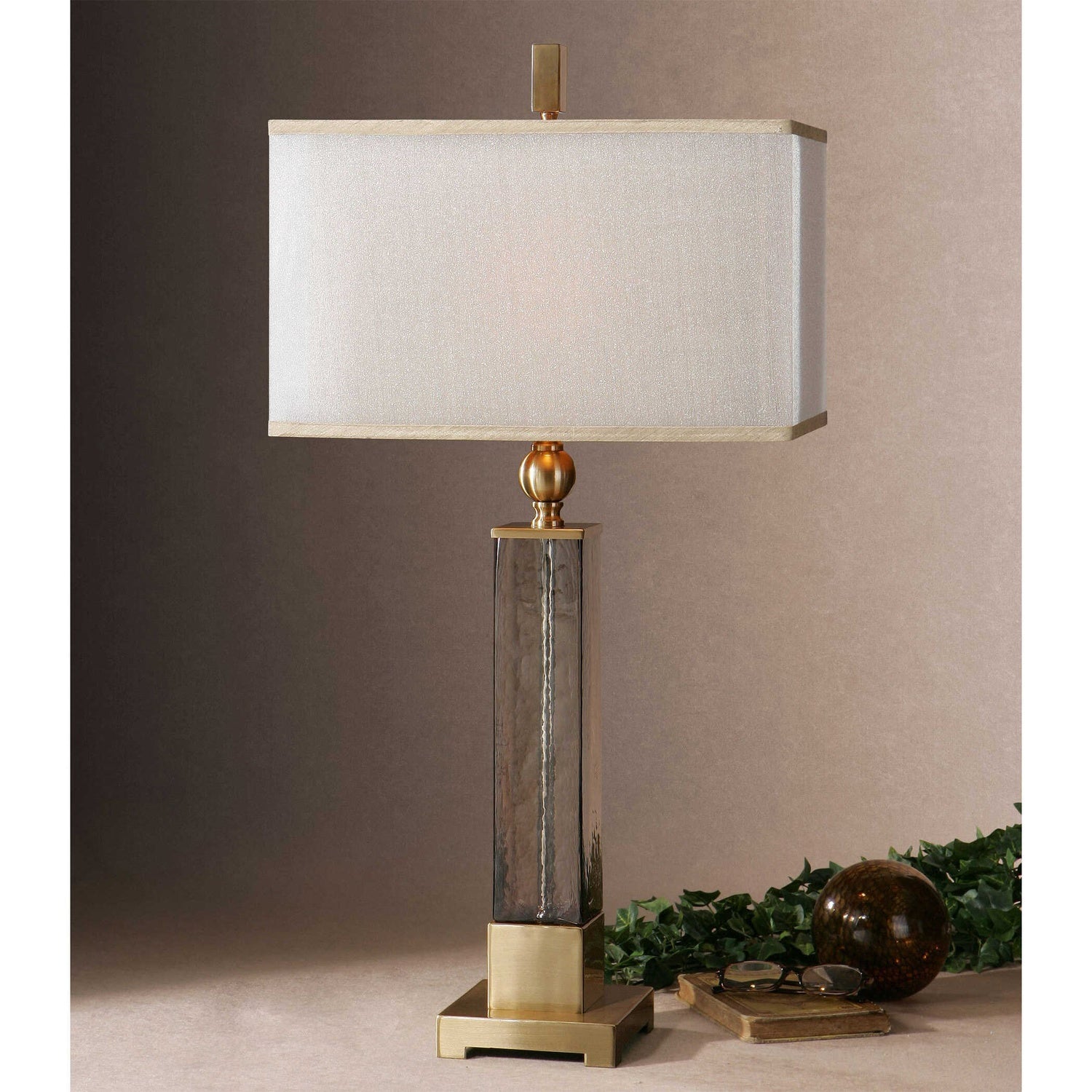 UTTERMOST, CAECILIA AMBER TABLE LAMP, TABLE LAMPS