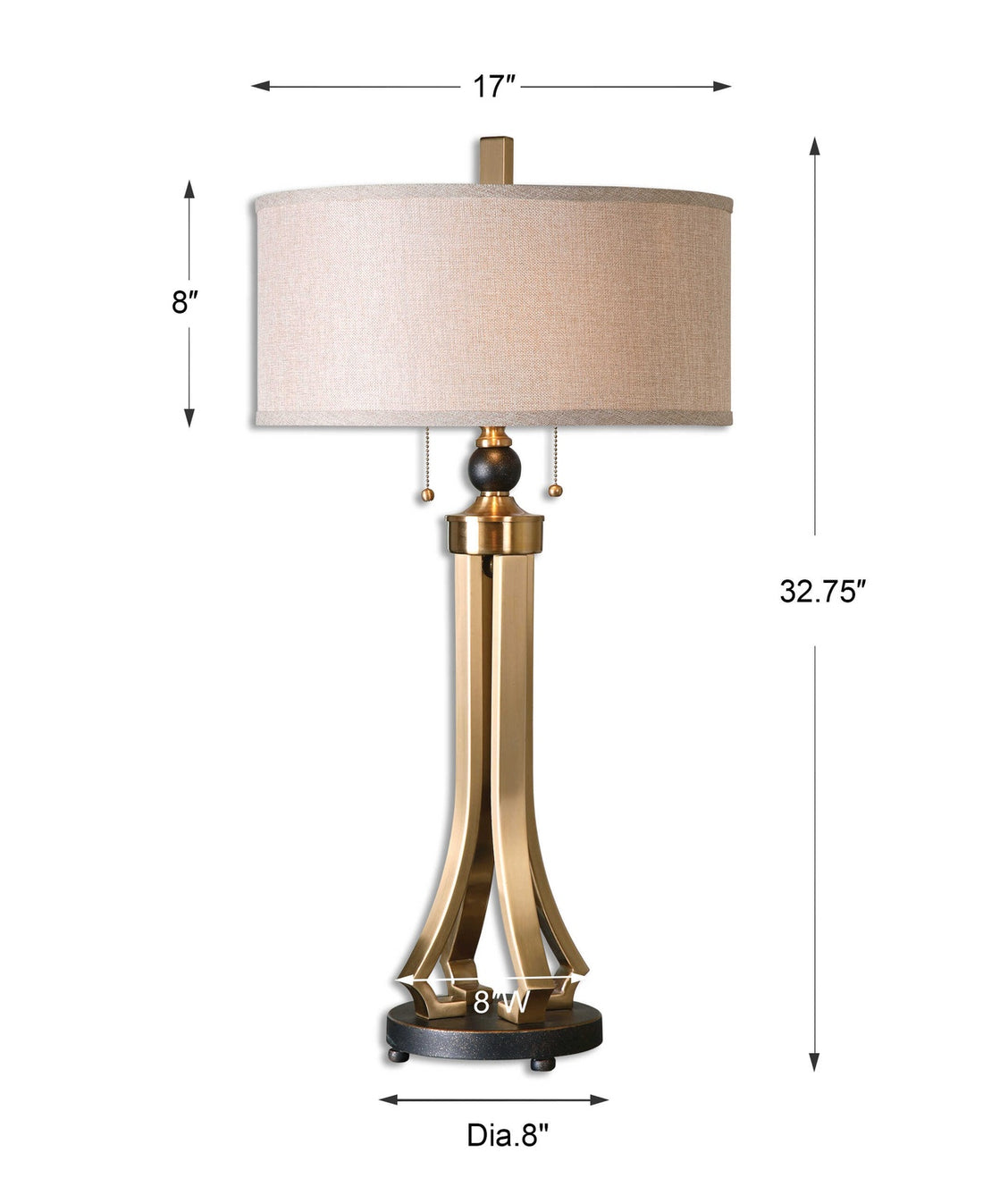 UTTERMOST, SELVINO BRUSHED TABLE LAMP, TABLE LAMPS