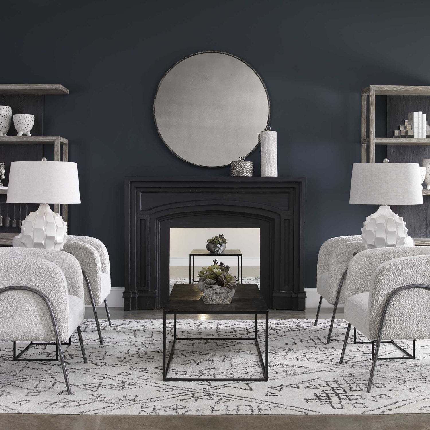UTTERMOST, GUERINA SCALLOPED LAMP, TABLE LAMPS