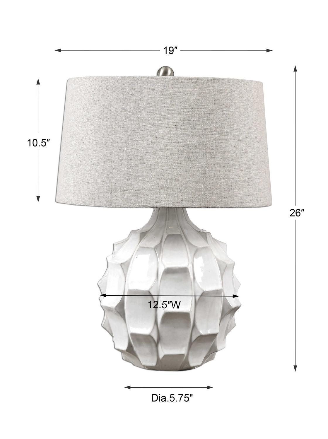 UTTERMOST, GUERINA SCALLOPED LAMP, TABLE LAMPS