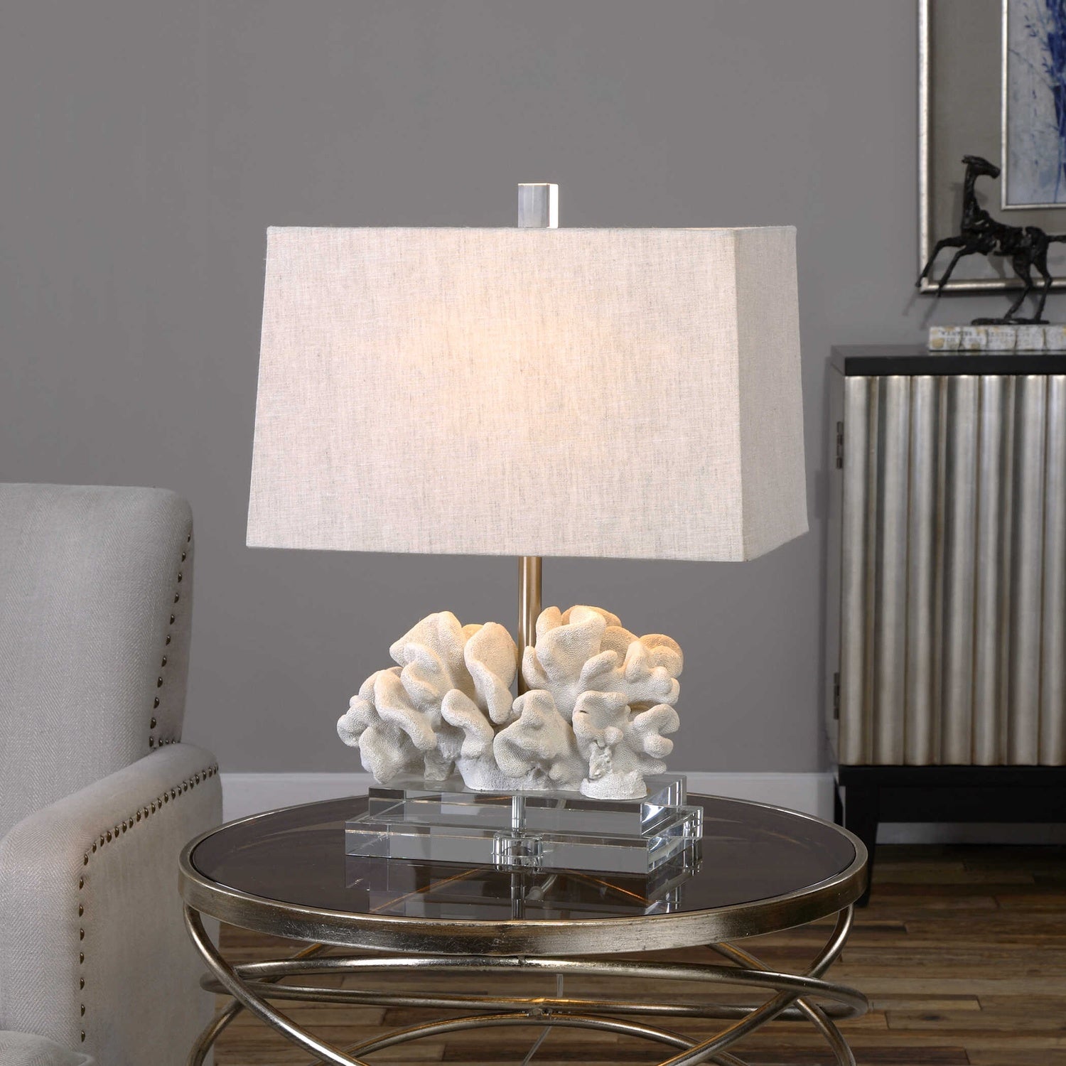 UTTERMOST, SCULPTURE TABLE LAMP, TABLE LAMPS