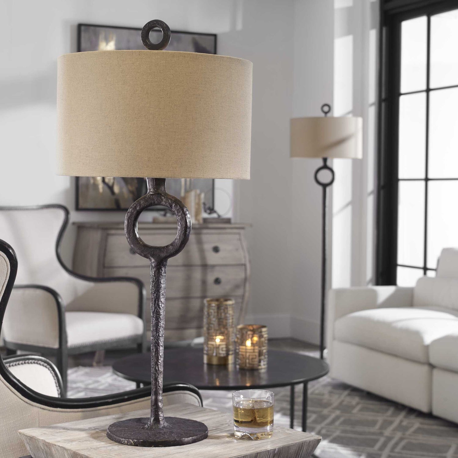 UTTERMOST, FERRO CAST TABLE LAMP, TABLE LAMPS