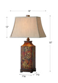 UTTERMOST, COLORFUL FLOWERS TABLE LAMP, TABLE LAMPS